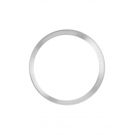 Anillo metálico blanco de...
