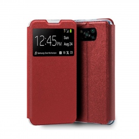 FUNDA DE LIBRO OPPO A58 ROJO